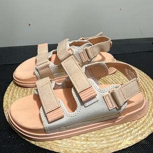 Rider NX Slightly Platform Velcro Textured Slide Sandals Size 8